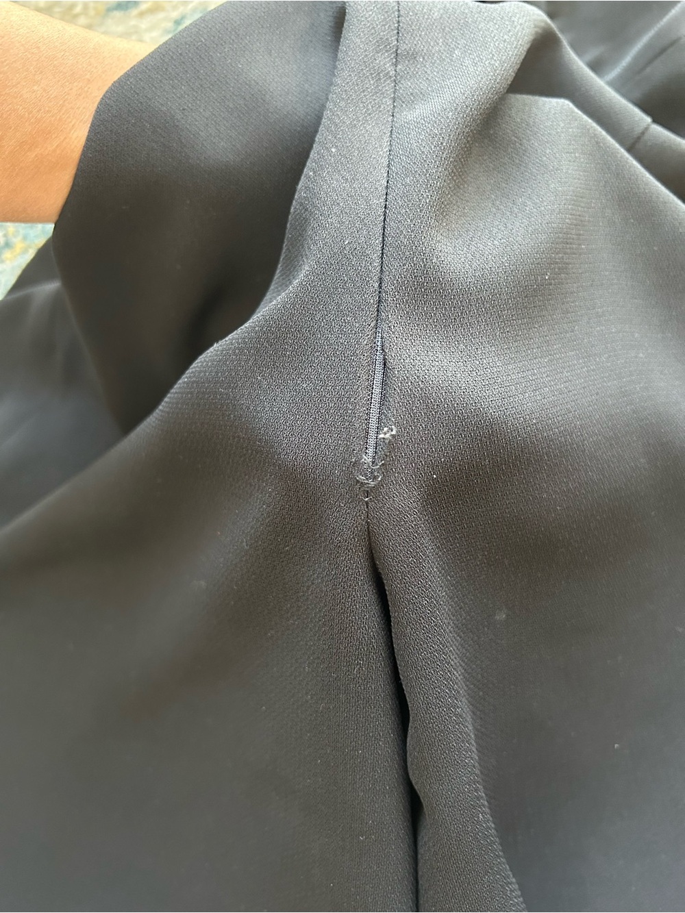 Holt Renfrew High-Rise Wide Leg Black Trousers - Picture 3 of 4
